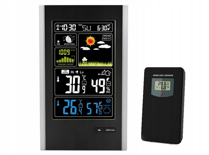 

Stacja pogodowa EM3366 LCD Zasilacz Sonda GB520