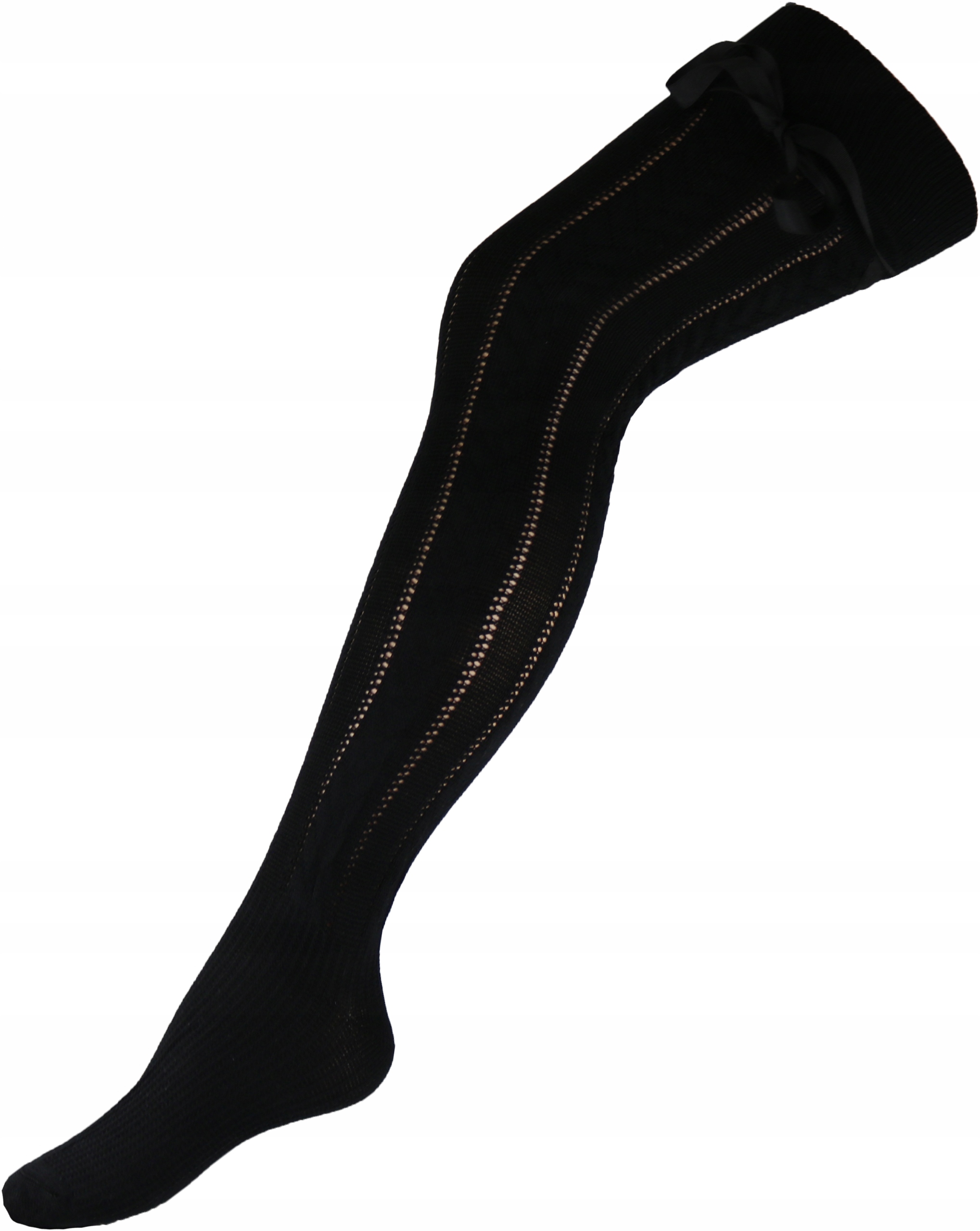 

Zakolanówki Warkocz Wstążka Czarne Milena