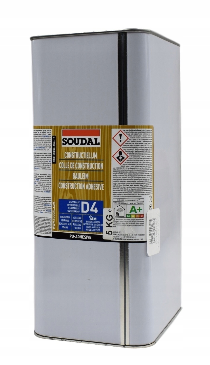 Soudal Klej Do Drewna D4 Pouliretanowy 66A 5 kg