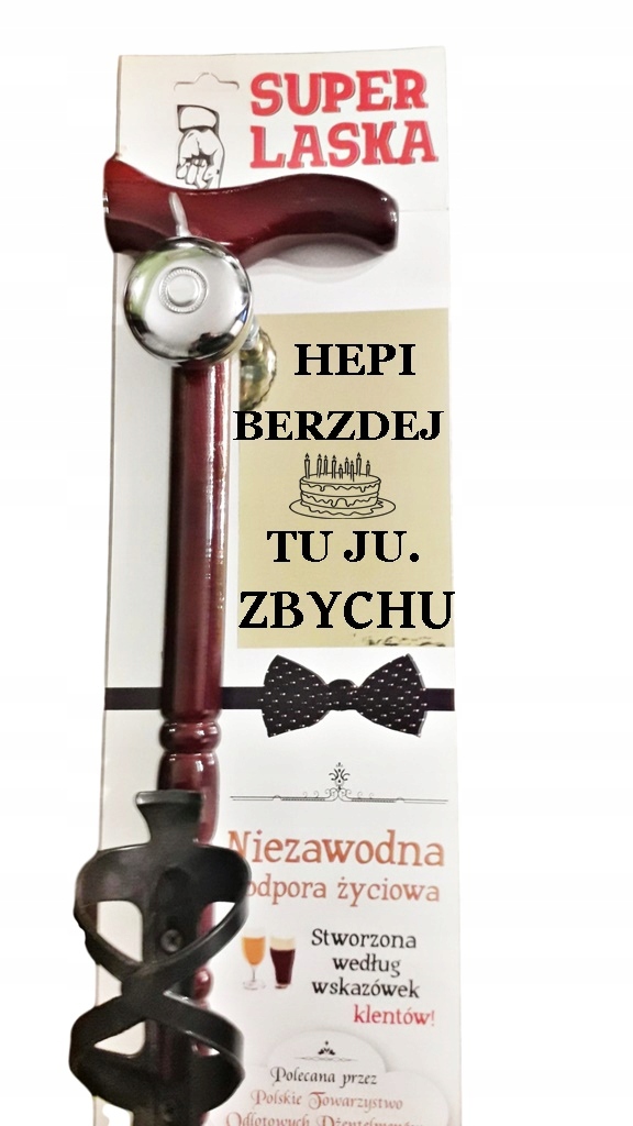 

Laska śmieszny z napisem Urodziny 18 40 50