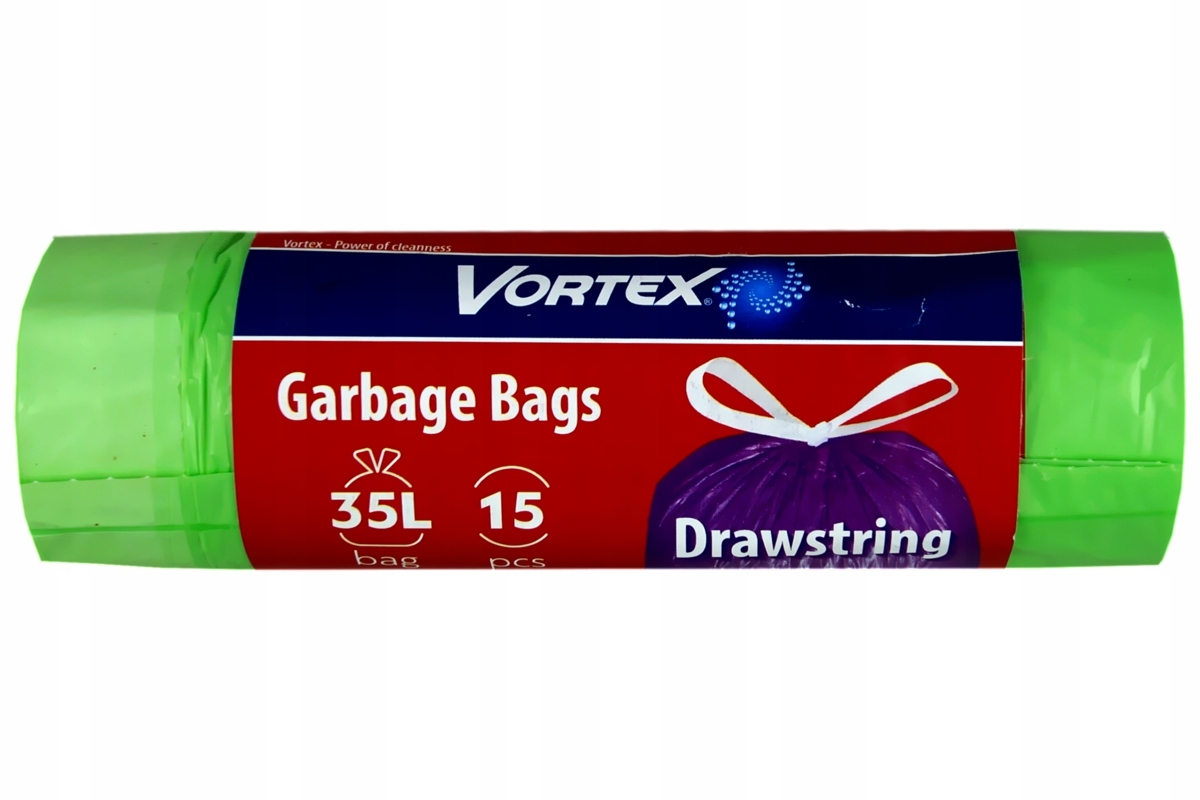 

Vortex worki na śmieci, z taśmą, 35 l x 15 szt
