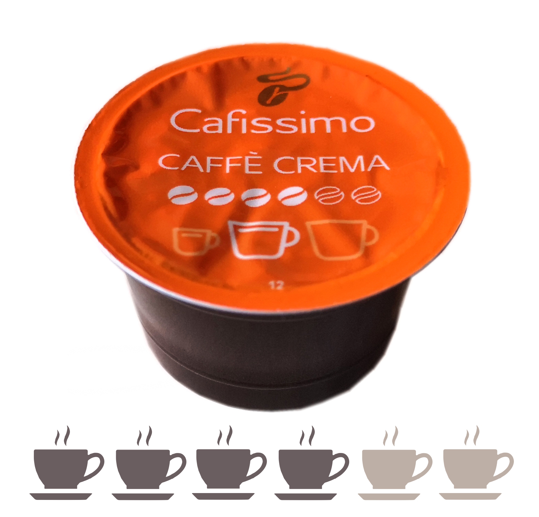 Tchibo CAFISSIMO CAFFE Crema VOLLMUNDIG 100 шт. сорт кави Арабіка