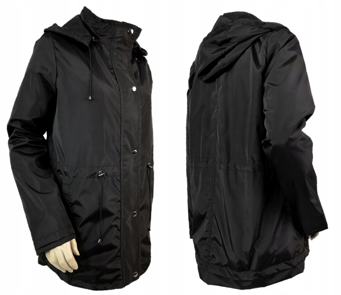 MODNA KURTKA LATO PARKA KAPTUR PLUS SIZE XXL 48 50 Wzór dominujący bez wzoru