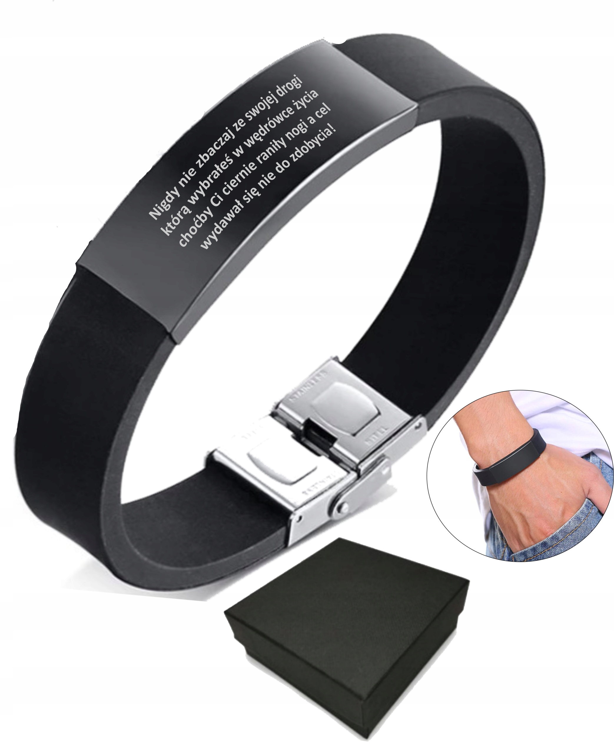 

Bransoletka z grawerem dla Taty Męża Chłopaka