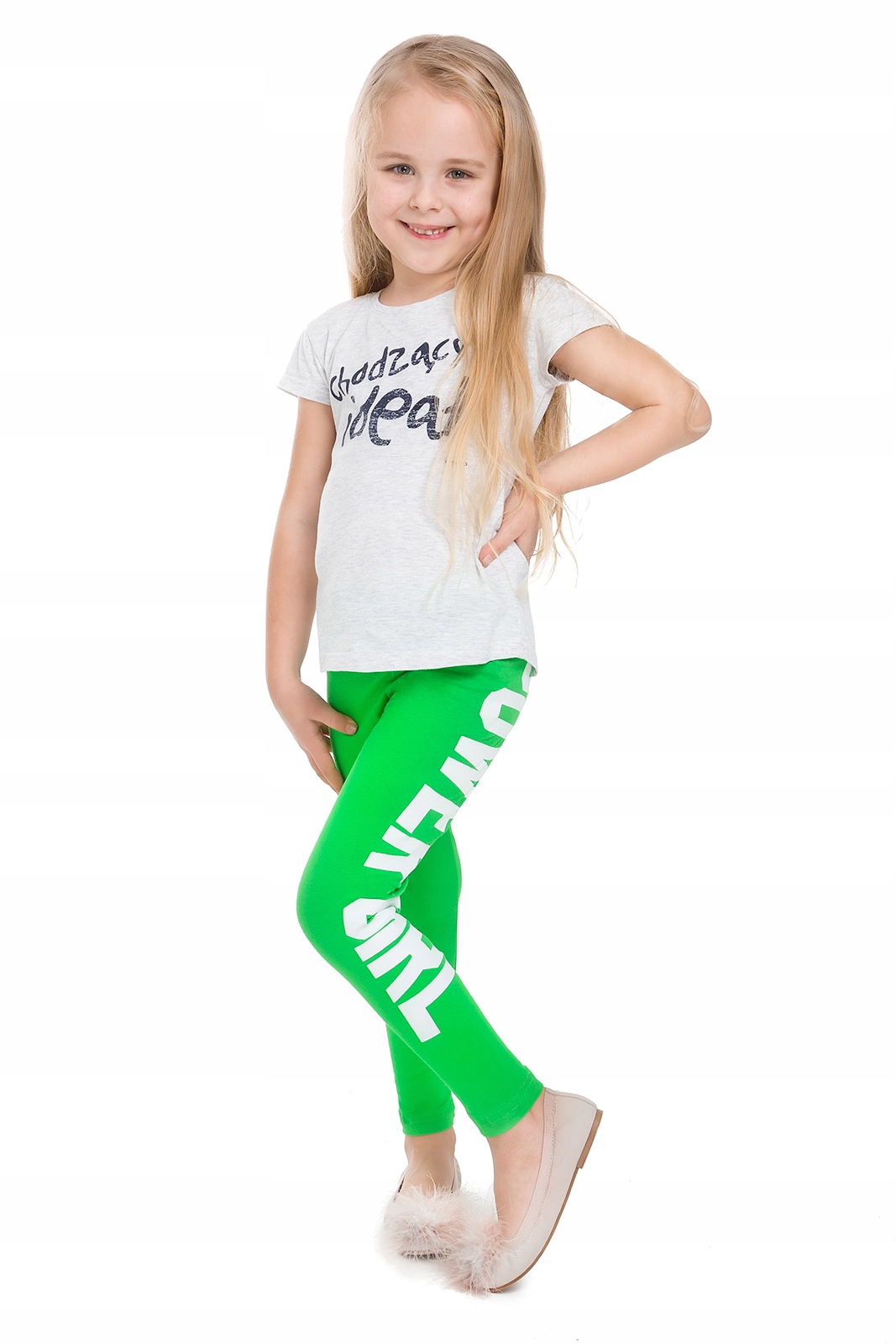 

Legginsy Dziecko Bawełna Długie Getry Nadruk Chpwg