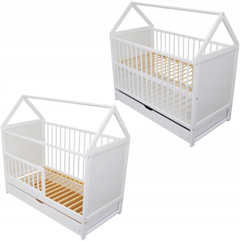 

Łóżeczko tapczanik 2w1 Jaś domek 3 szuflada 120x60