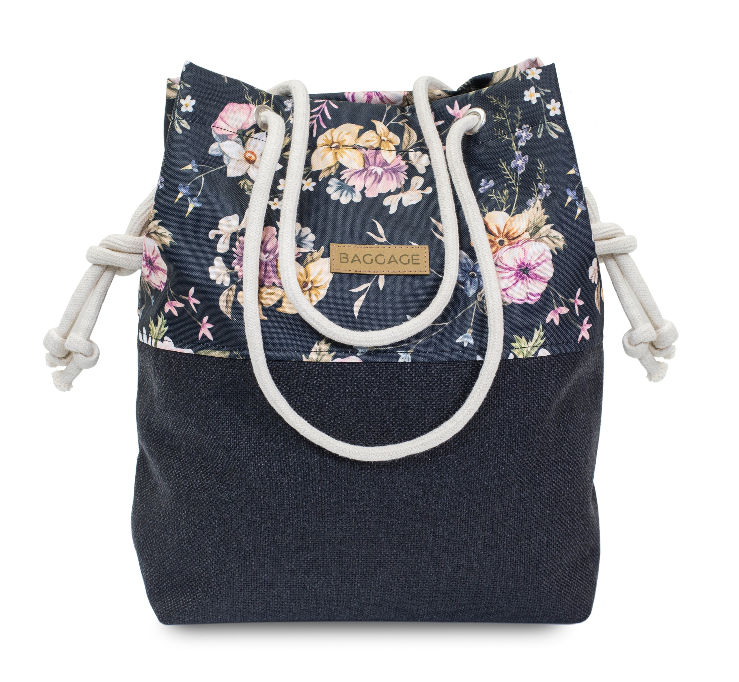 TOREBKA WOREK VINTAGE KWIATY BAGGAGE TORBA RÓŻE