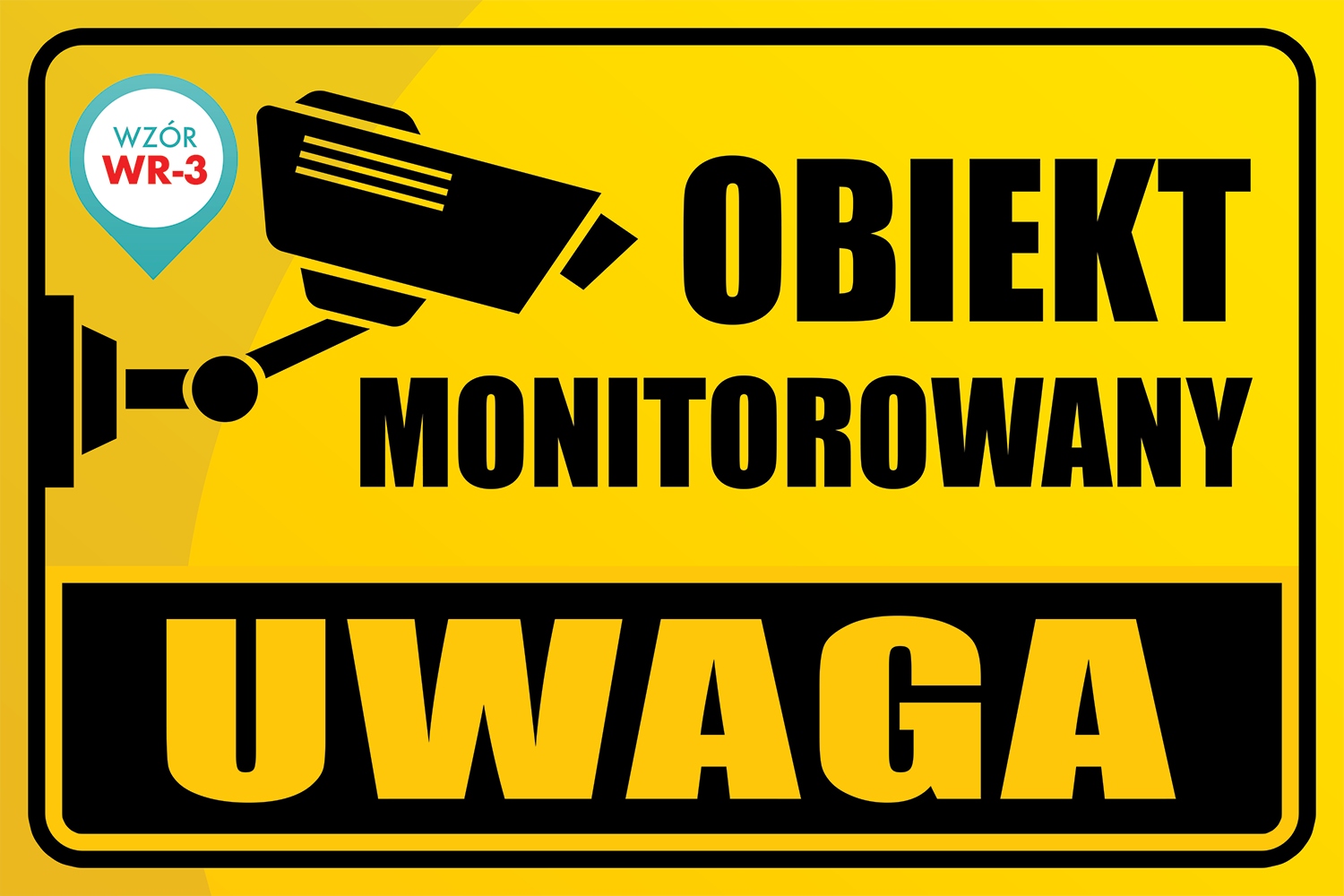 Teren MONITOROWANY TABLICZKA 40x27 PCV tablica zadruk bezpośredni UV WR3 Kod producenta WR3_40x27_PCV