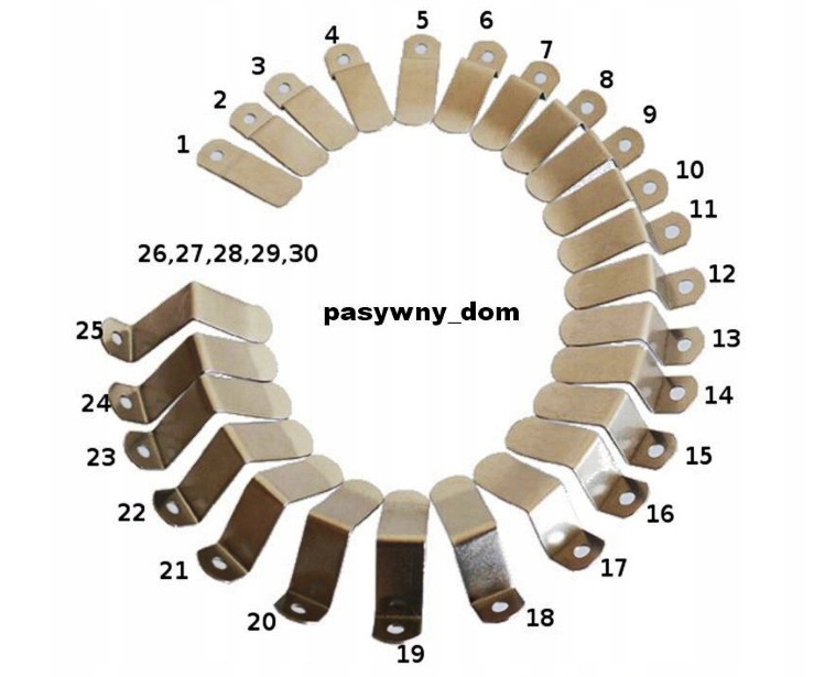 ZACZEP HACZYK RYGIEL BLASZKA DO MOSKITIER 30 sztuk Marka inna