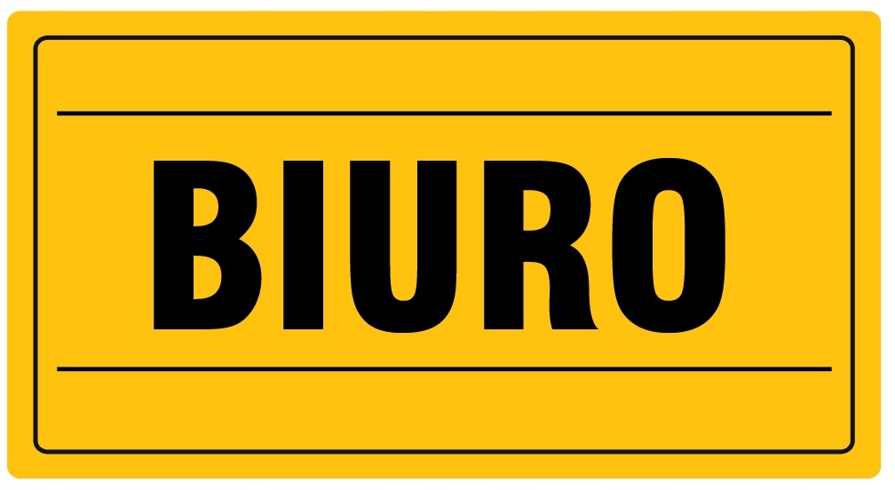 

Tablica tabliczka '' Biuro '' 12x22 cm Pcv Bhp