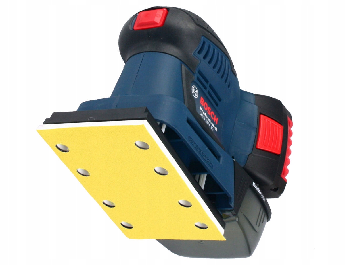 SZLIFIERKA OSCYLACYJNA GSS 18V-10 BOSCH 2x5,0Ah Maksymalna prędkość obrotowa 11000 RPM