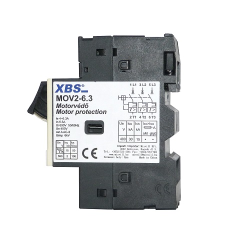 2x Motorový spínač MOV2 4-6.3A Xbs
