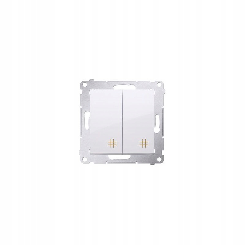 WŁĄCZNIK KRZYŻOWY 2X BIAŁY DW7/2.01/11 SIMON 54