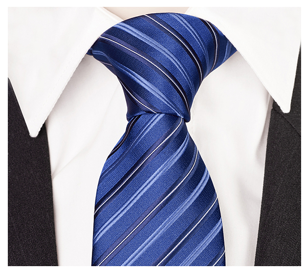 Жаккардовый галстук из микрофибры темно-синий василек g42