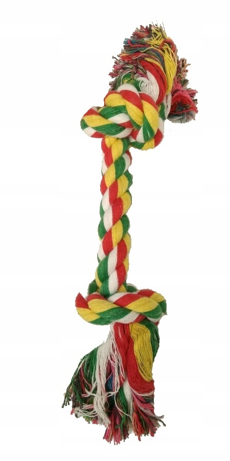 

Sznur lina szarpak dla psa z dwoma węzłami 18 cm