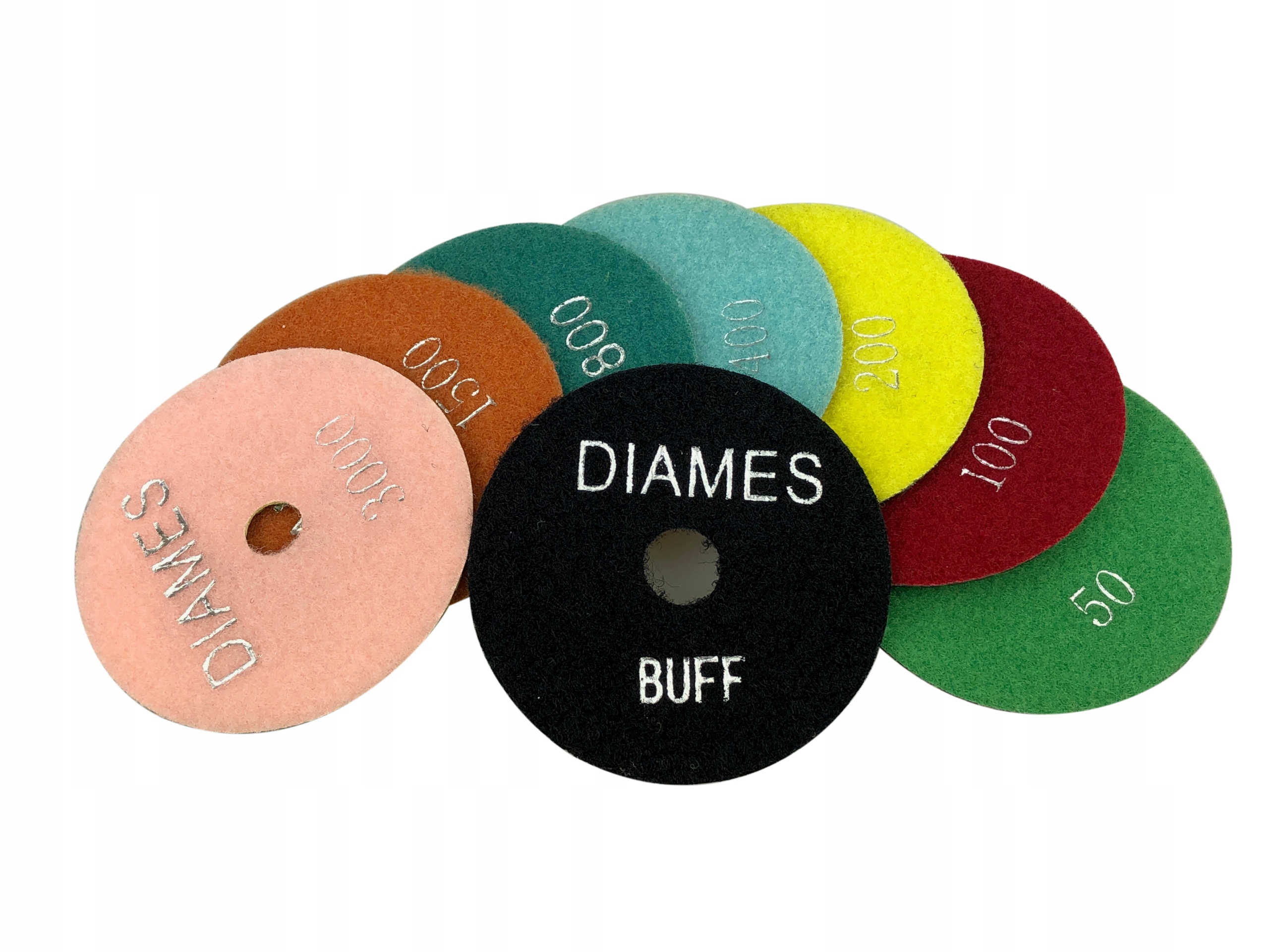 KPL 8 SZT DYSK POLERSKI RZEPIK #50 - BUFF GRANIT