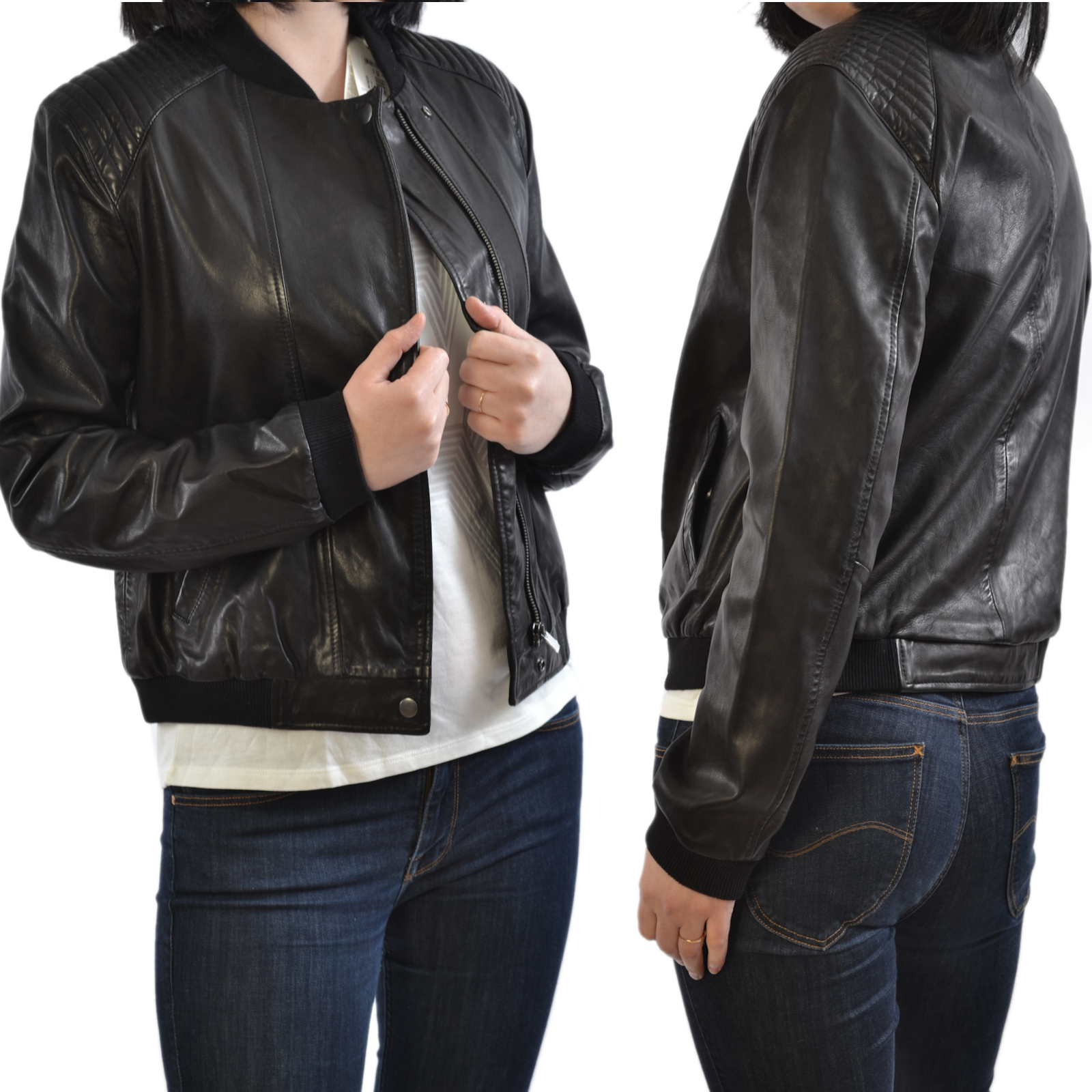 Wrangler Kožená Bunda Leather Jacket Xs