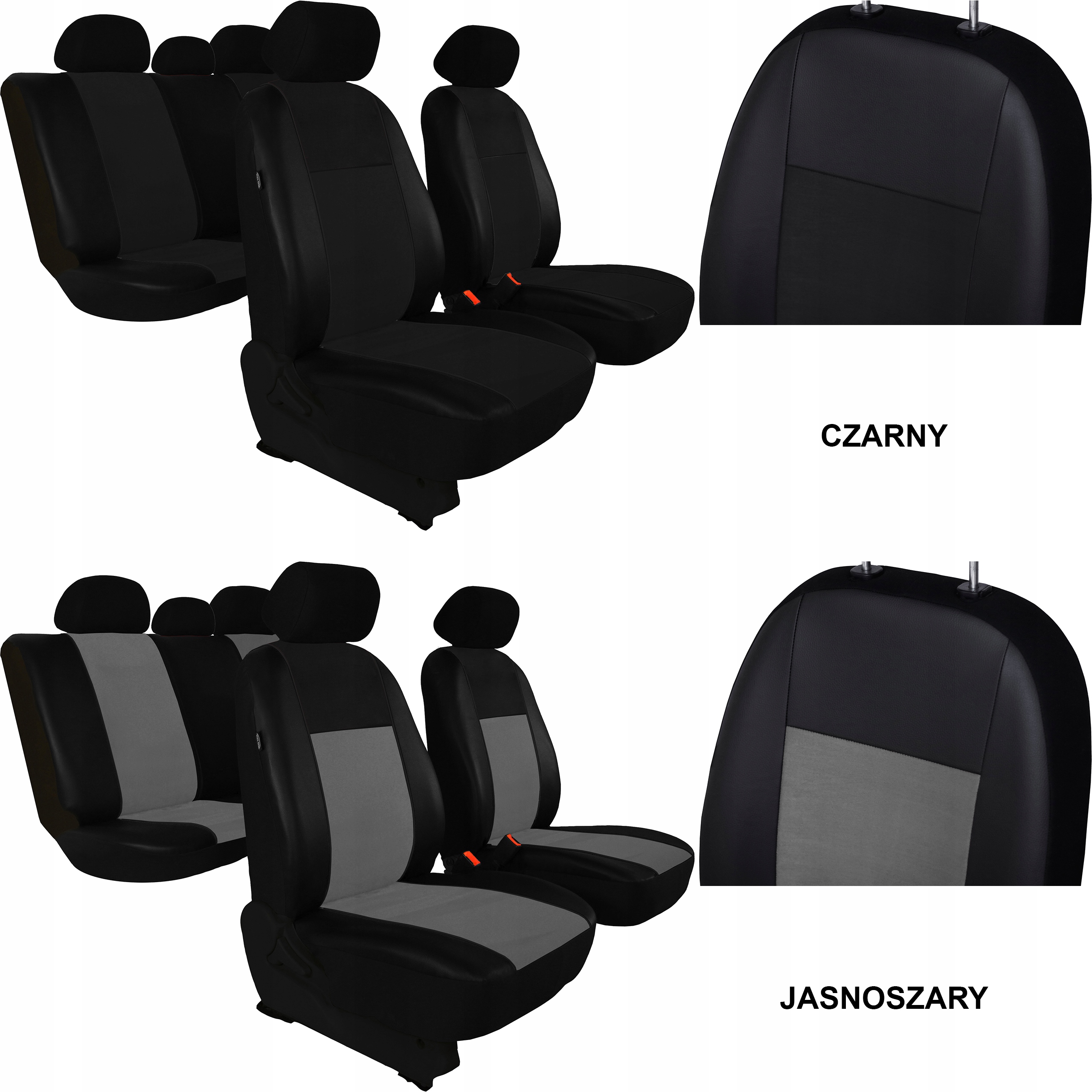 POKROWCE MIAROWE ALICANTE SAMOCHODOWE KOMPLET NA FOTELE do Infiniti QX70 Model Unico