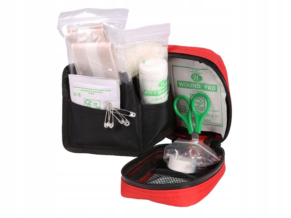Apteczka turystyczna Mil-Tec Mini Pack czerwona 11x8x5 z wyposażeniem Kod producenta 16025810