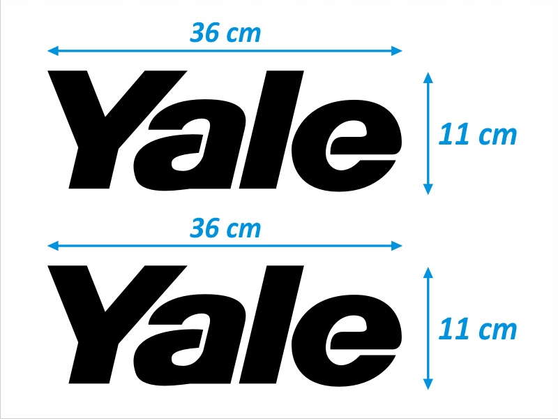 NAKLEJKA NAKLEJKI - YALE - 2 szt. - CZARNE