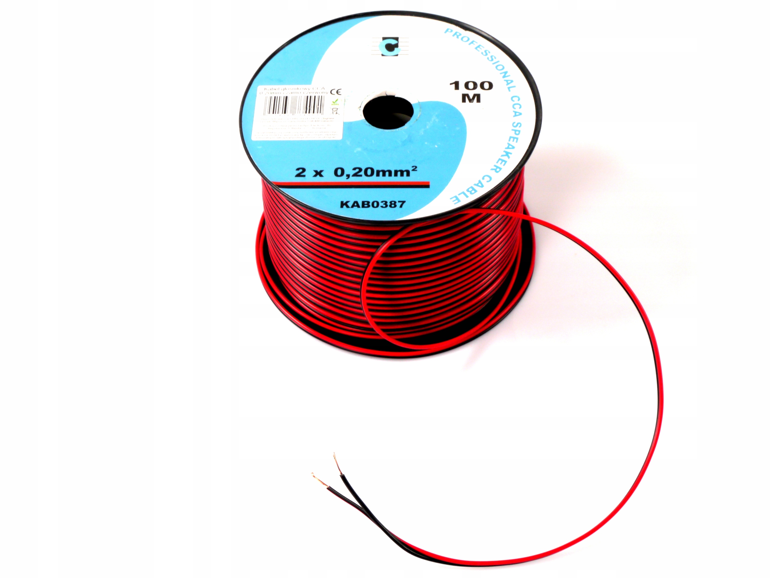 

Kabel Dwużyłowy Do Taśm Jednokolorowych 2x0,20mm