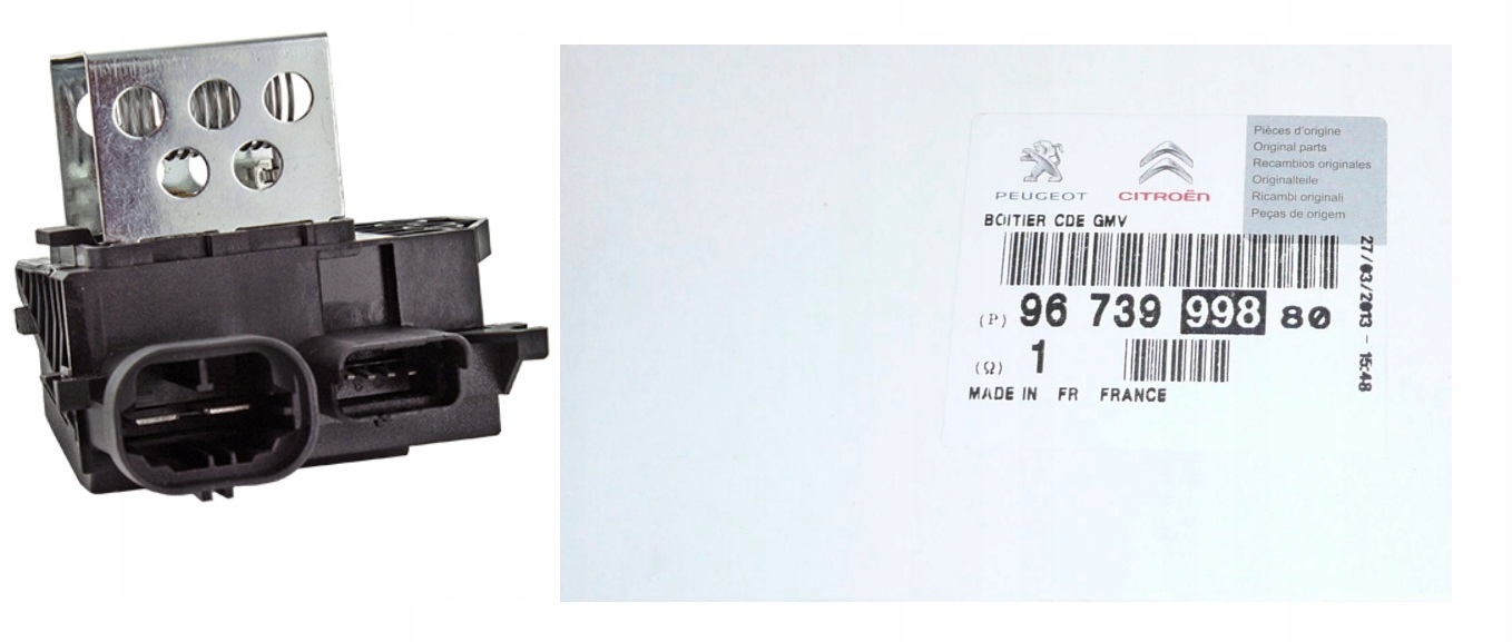 OPORNICA REZYSTOR WENTYLATORA CITROEN C1 C4 OE