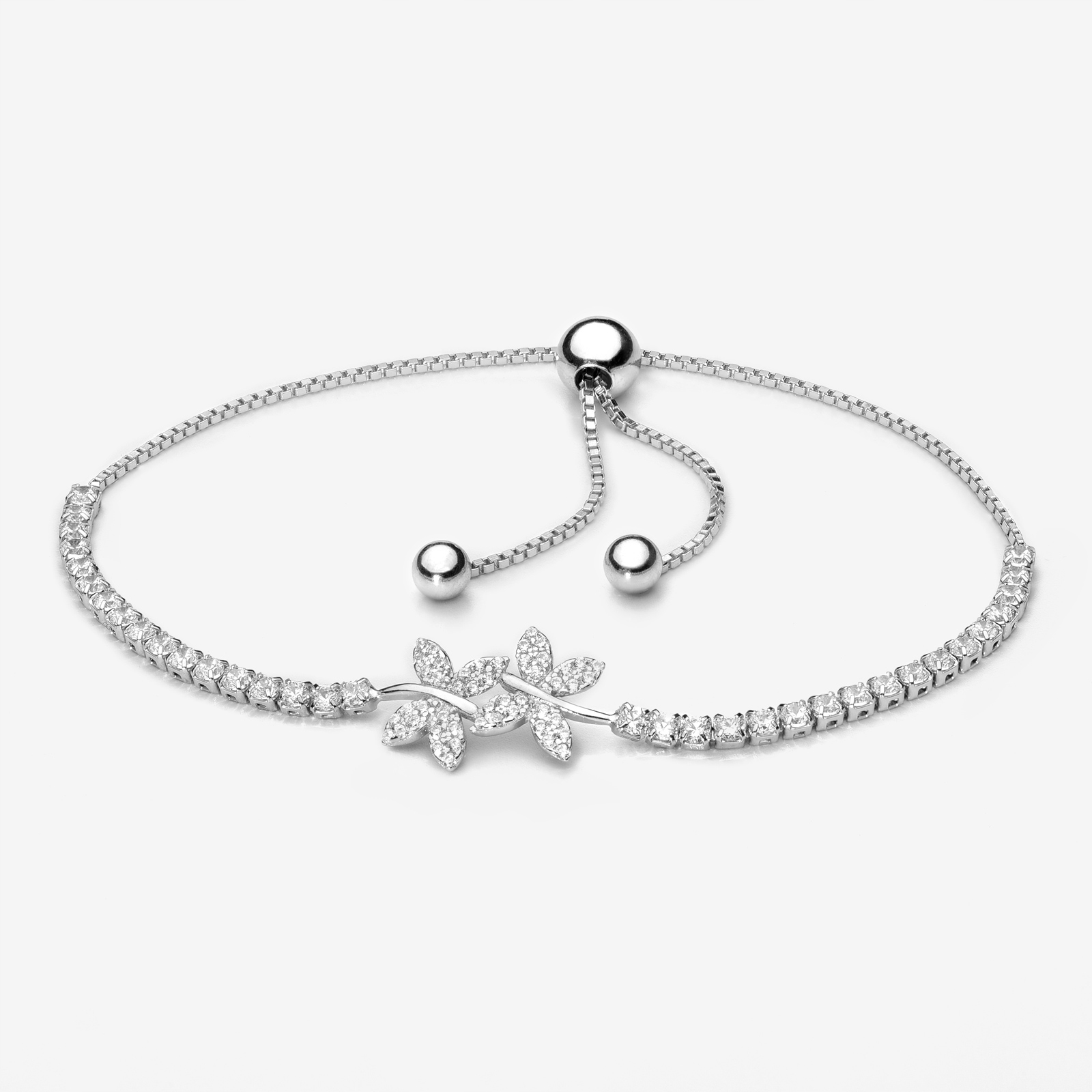 

Bransoletka Srebrna 925 Motylki Diamenty Grawer