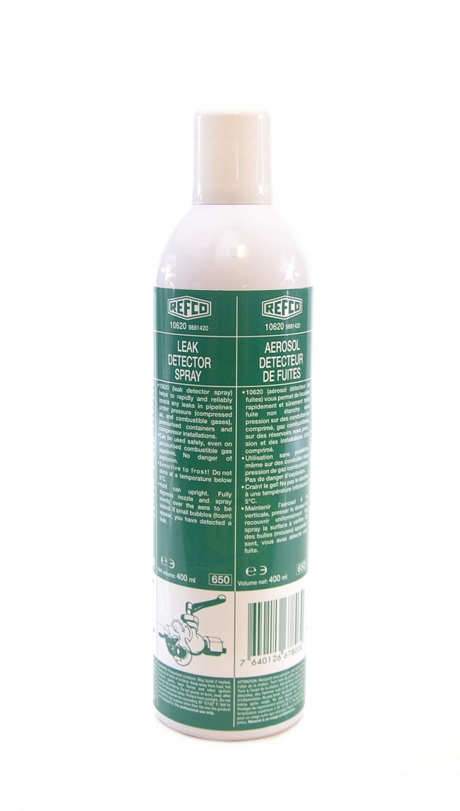 

Wykrywacz nieszczelności w aerolozu Refco 400 ml