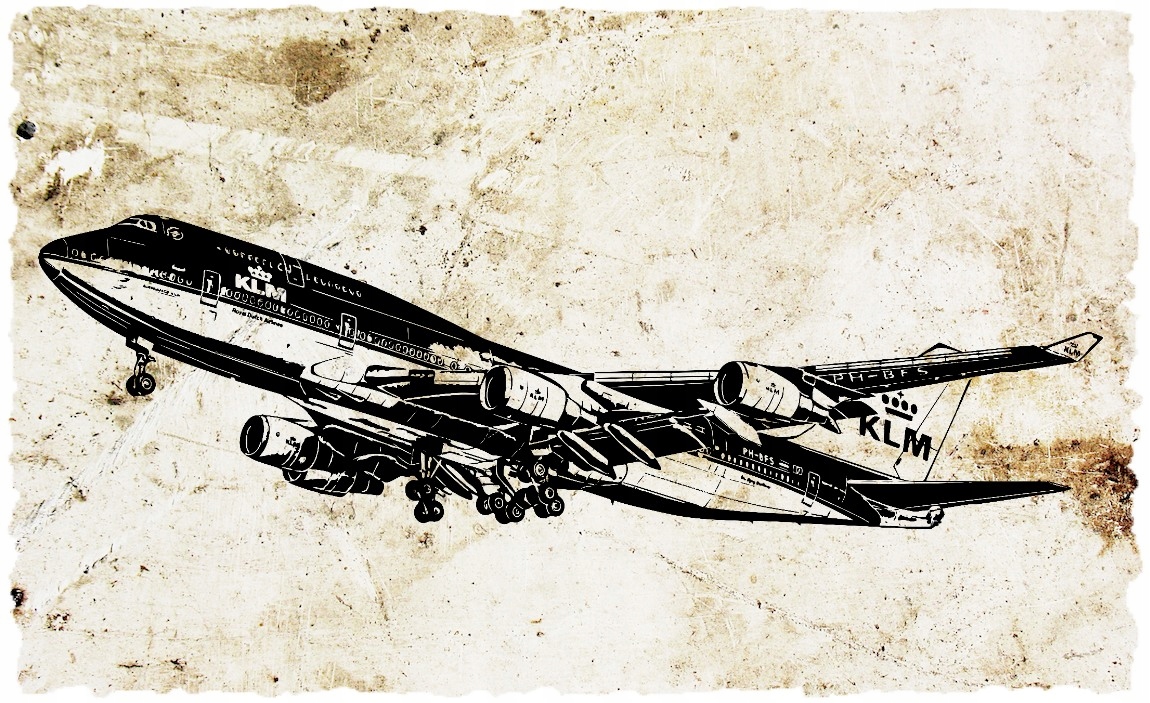 Naklejka samolot BOEING-747-400 162x50 cm nr.86