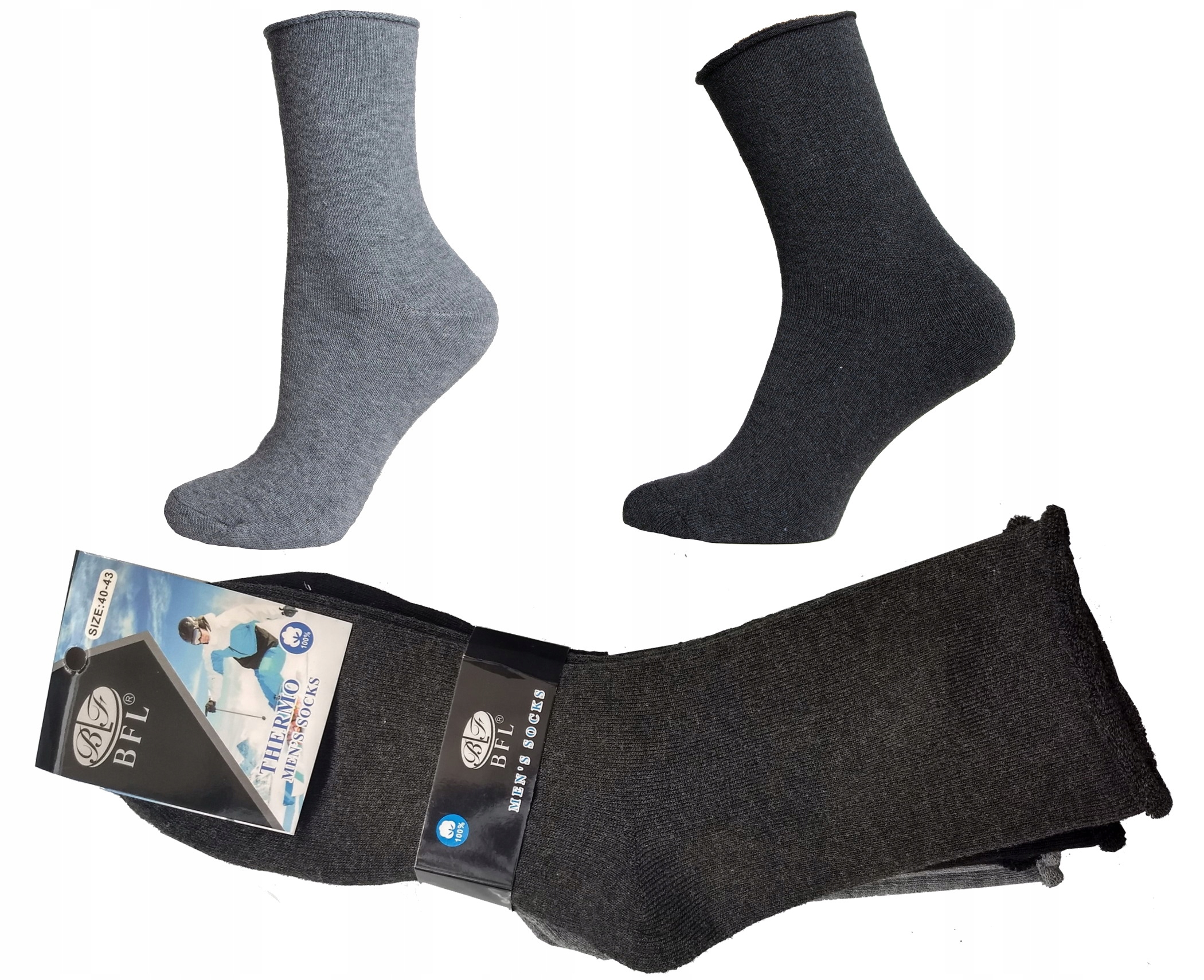 

2x Bezuciskowe Skarpety Thermo skarpetki 44-46