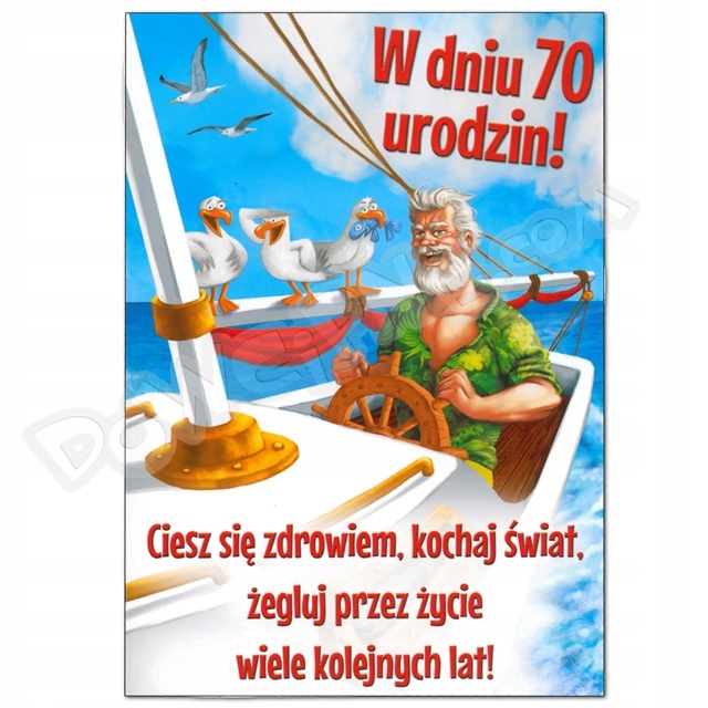 

Karnet na 70 Urodziny kartka Koperta C5 Facet