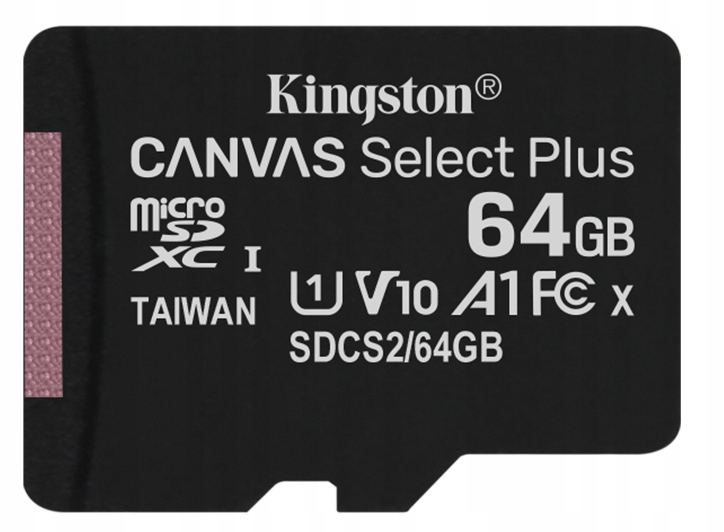 Karta pamięci Kingston micro SD SDXC 64GB UHS Pojemność karty 64 GB