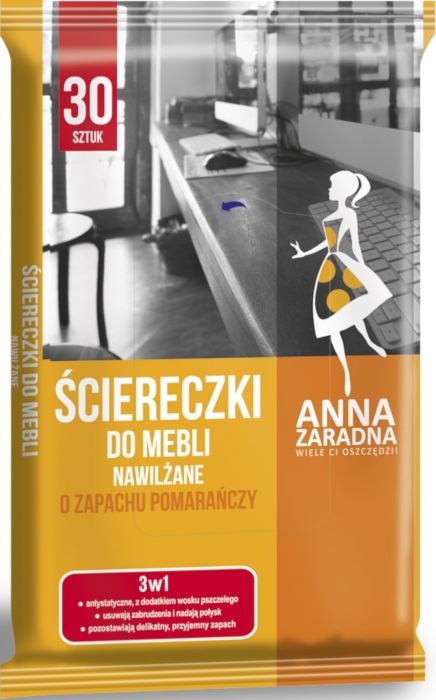 

Ścierki nawilżane Anna Zaradna Do mebli 30 szt