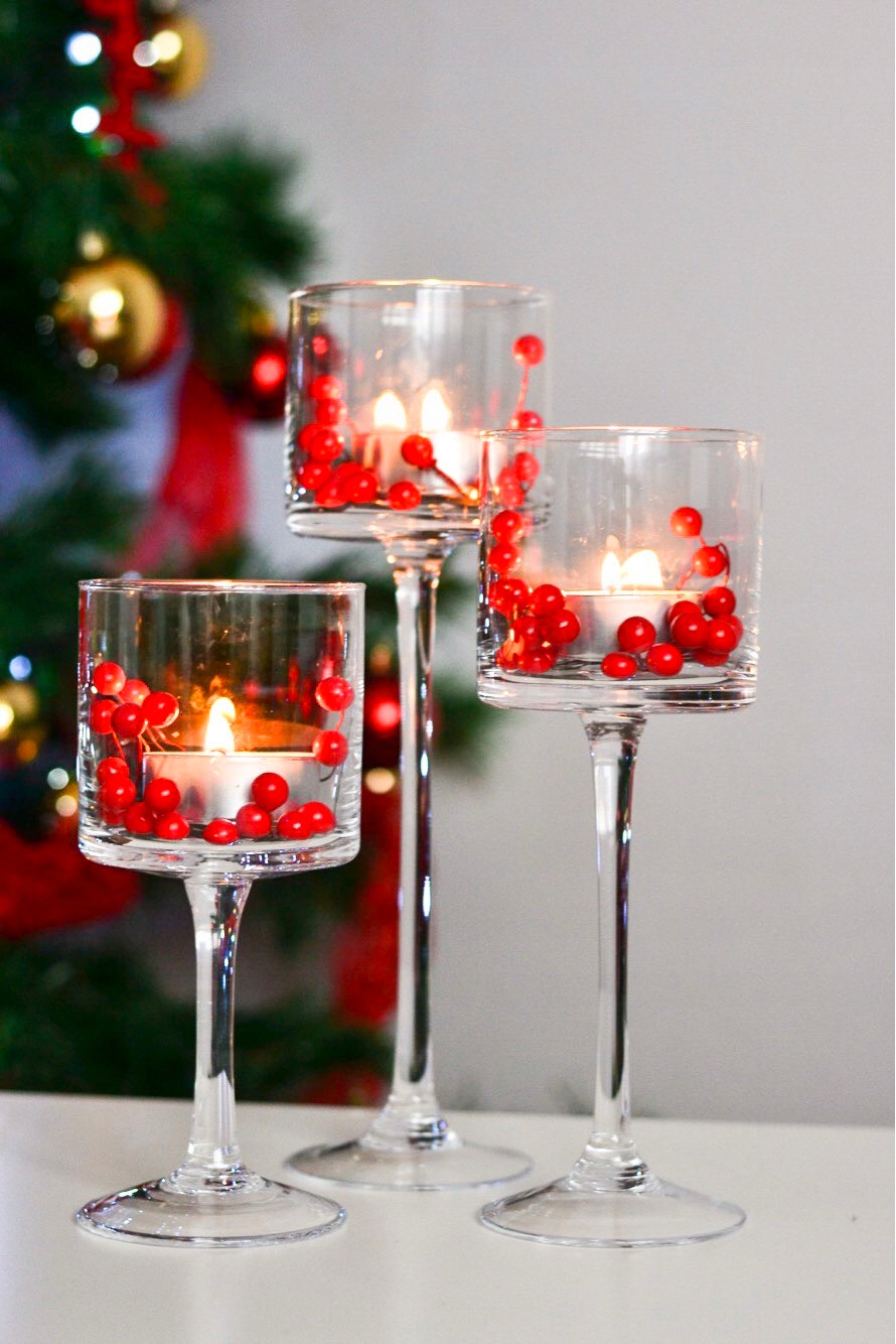 Kielich wazon świecznik szklany wysoki 40 cm Materiał szkło