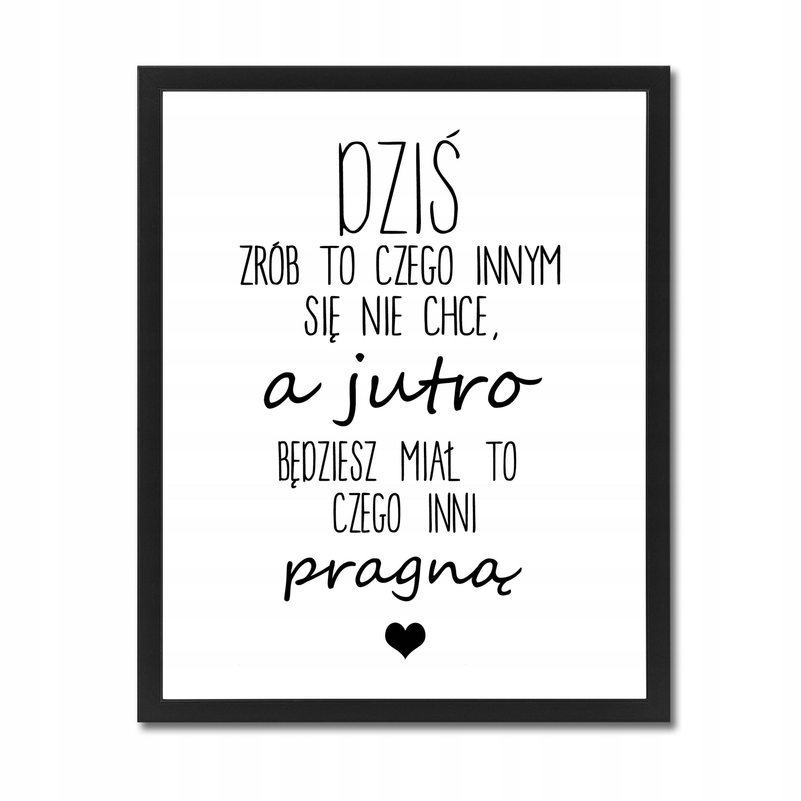 Obraz z napisami plakat RAMKA nowoczesny tekst XL