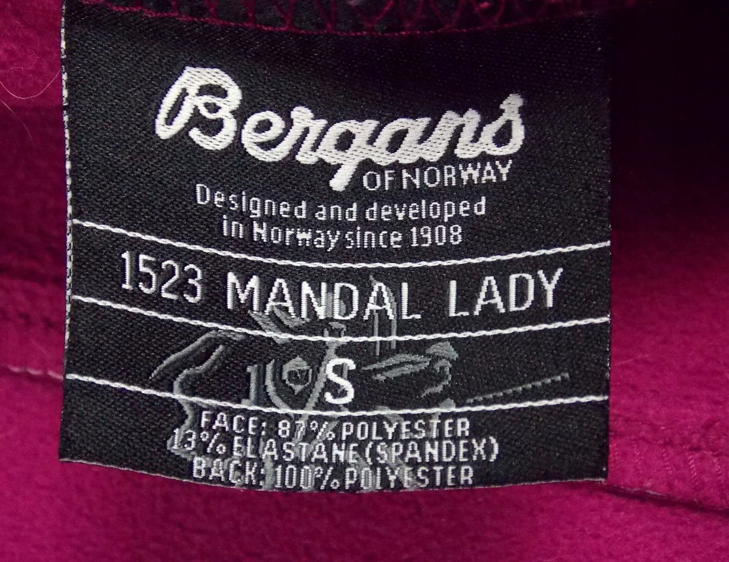 BERGANS MANDAL LADY KURTKA SOFTSHELL S/M BDB STAN Długość do połowy uda