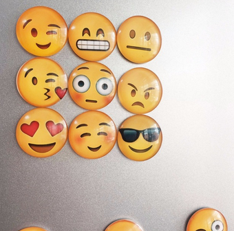 10 x MAGNESY OKRĄGŁE EMOTKI EMOJI NA LODÓWKĘ Marka 4convy
