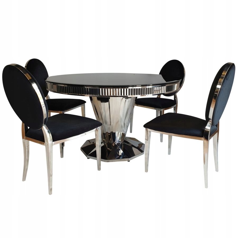 Stół okrągły T910 Glamour 130cm CHROM MebloModa Marka Glamour