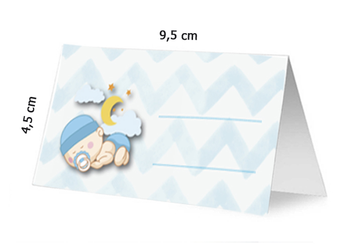 Wizytówki WINIETKI NA STÓŁ Chrzest Święty 10 szt. Szerokość produktu 9.5 cm