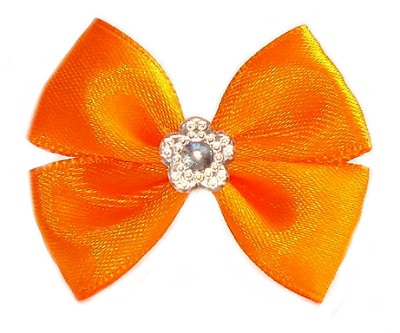 

Kokardki Z Diamencikiem Spinki Pomarańcz Neon XP43