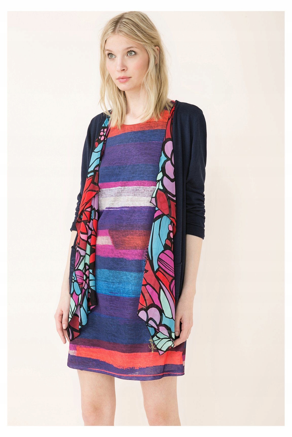 

Desigual markowy damski sweter narzutka M
