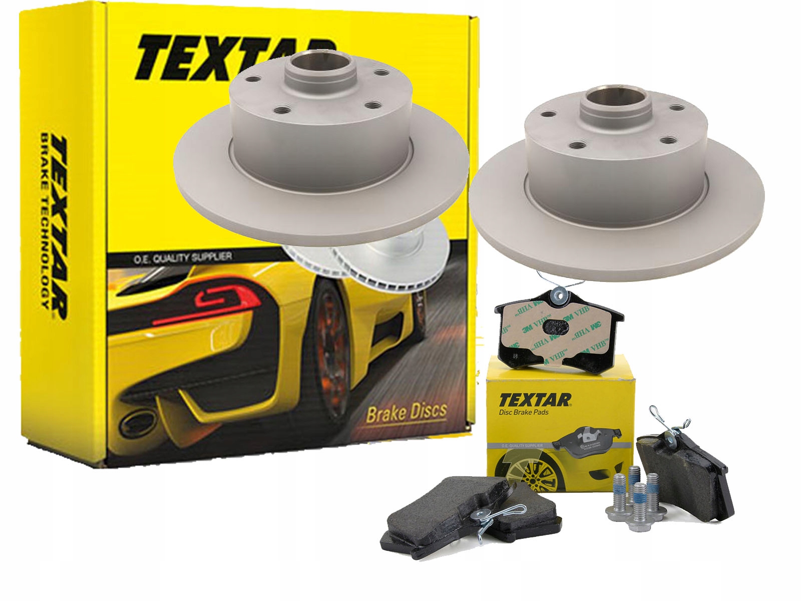 Диски колодки TEXTAR задній AUDI A4 B5 245MM