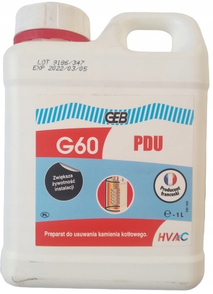 

Odkamieniacz Usuwa Kamień Kotłowego Geb G60 Pdu