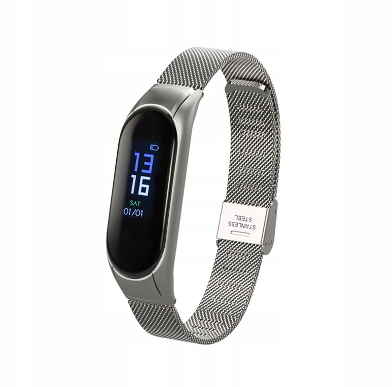 SMARTWATCH SMARTBAND RONEBERG R3s MESH PULSOMETR Kształt koperty prostokątna