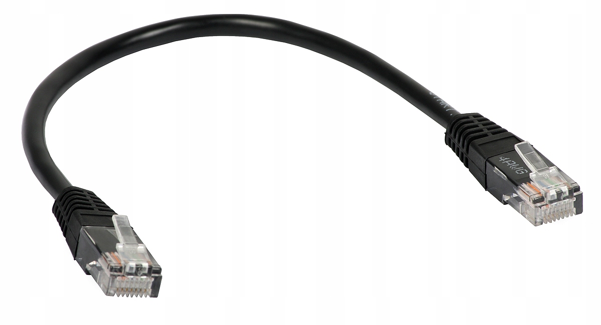 

Kabel Lan Patchcord Utp 0.25m kat. 5e RJ45 czarny