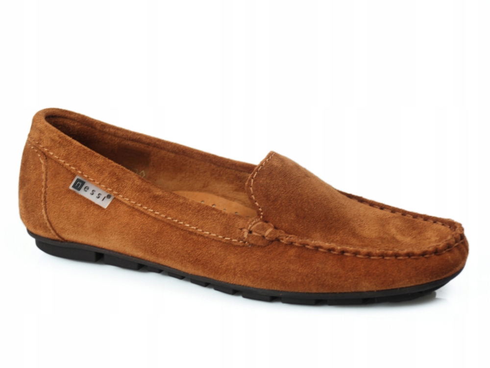 Nessi 17130 mokasyny camel zamsz 38
