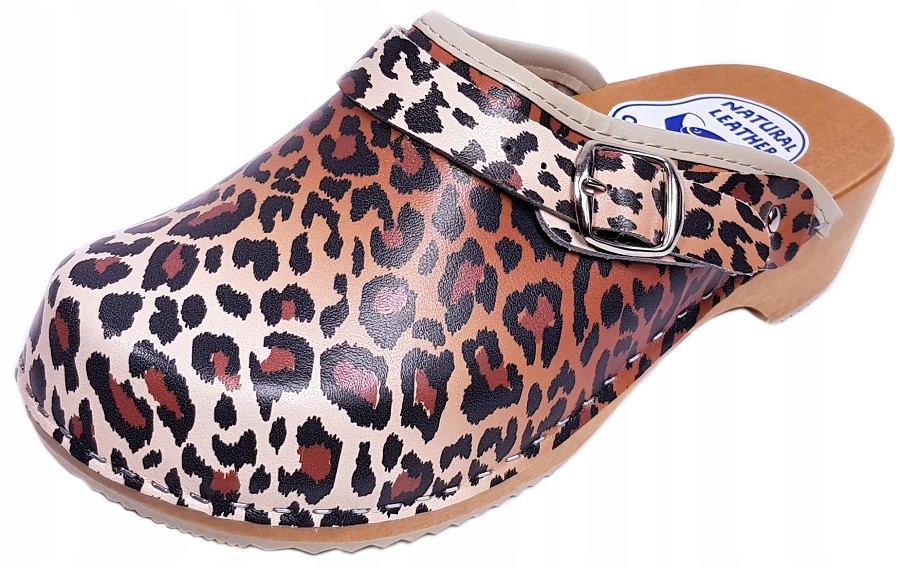 Сабо Закрытые Сабо Кожа Узор PANTERKA *40*