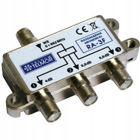 Rozgałęźnik abonencki 3 gniazda TELMOR RA-3F
