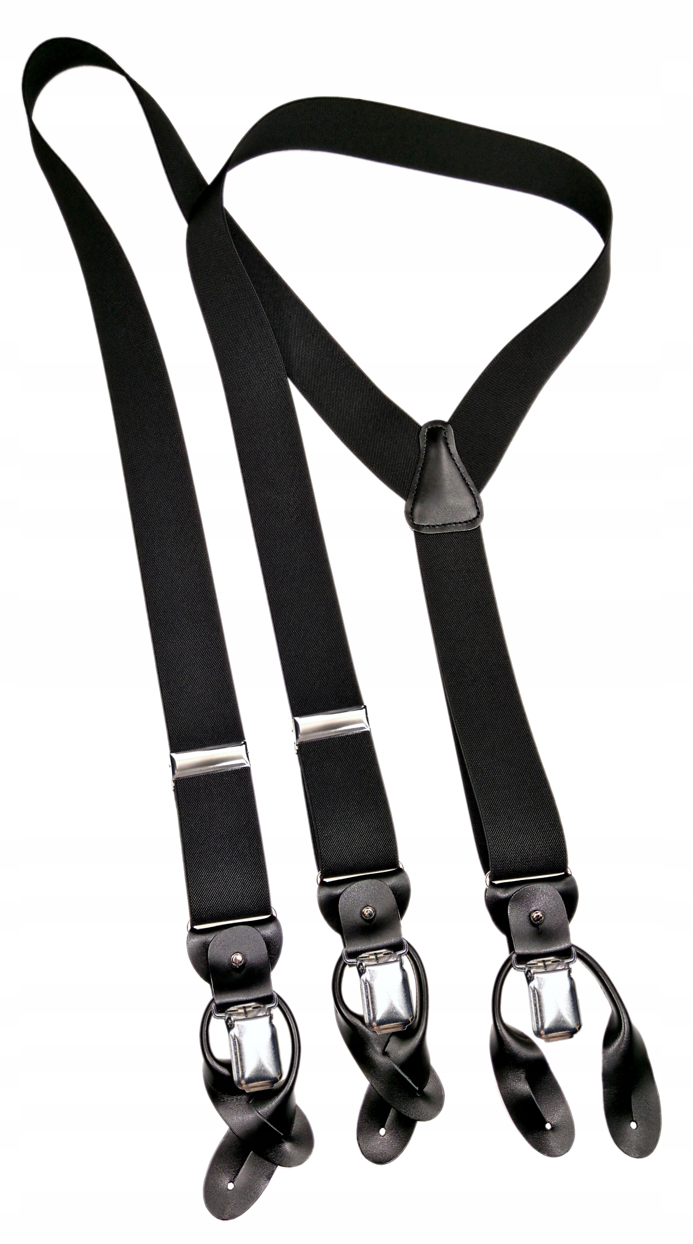 Szelki do spodni 2w1 na guziki GUMA CZARNA GŁADKA Materiał dominujący guma