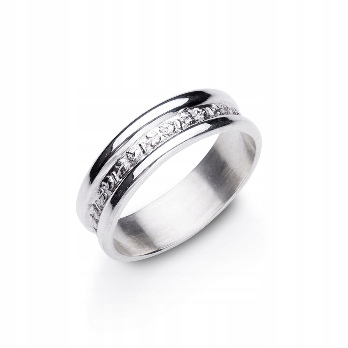 

Obrączka Srebrna Ze Wzorem - próba 925